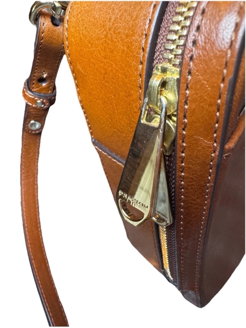 Brahmin Evie Purse Whiskey Topsail Box Crossbody Brown Classy Preppy Old Money - Picture 5 of 15